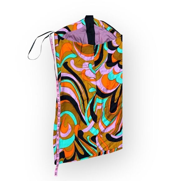 Milly New York Retro Kaleidoscope Multicolor Halter Dress w/ Open Back Size 6 - Picture 9 of 10